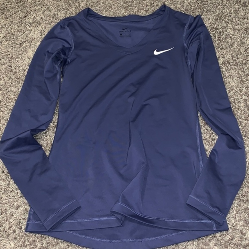 Women’s Nike Dri fit purple‎ blue long sleeve t shirt size small